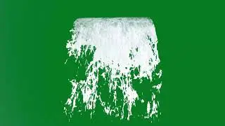 water simulation flow in green screen || free use no copyright