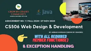 CS506 Web Design & Development | Assignment no. 1 | Fall 2020 | 27 Nov 2020
