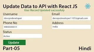 Update Data with API React JS | React CRUD Tutorial with Node