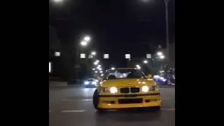 Жёлтая бмв дрифтит все в шоке