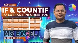 Using if & countif to extract information in Microsoft Excel