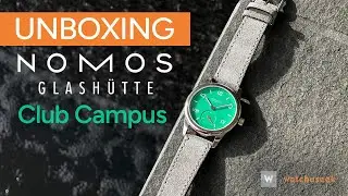 NOMOS Glashütte Club Campus Cream Coral and Electric Green Unboxing