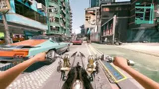 CYBERPUNK 2077 8K FSR 2.0 MOD MAXIMUM TRAFFIC DENSITY 5950X 6950XT