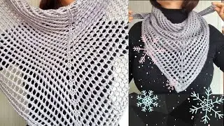 ❤ РЕЛАКС СПИЦАМИ ❤ Свяжем простой ажурный бактус или шаль