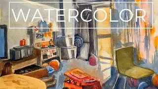 Watercolor painting demo by Victor Seremet