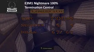 Quake 25th Anniversary Edition. E3M1 Nightmare 100% walkthrough with commentary
