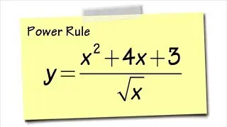 Power rule for derivative, ex2 (don't use quotient rule here)