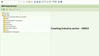 How to create industry sector in SAP MM
