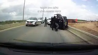 המרדף אחר רכב גנוב שהחל בכפר סבא הסתיים בנשקים שלופים