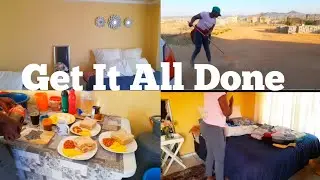 Get IT All Done With Me//Breakfast,  Cleaning Yard & House, Laundry, Cooking// Home Making