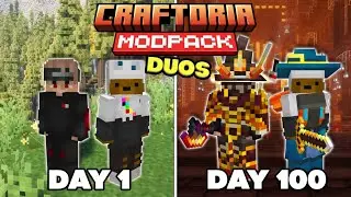 We Survived 100 Days in CRAFTORIA [Full Movie]