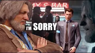 Detroit Become Human - Connor Apologizes To Hank For Spilling His Drink - Waiting For Hank