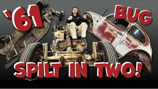 1961 Beetle split in 2! // Pulling the body from the pan