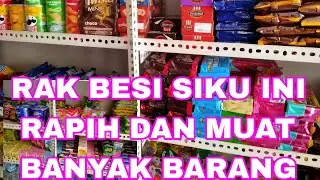 TOKO MINIMALIS DENGAN RAK BESI SIKU 10 TINGKAT