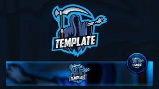 FREE GAMING MASCOT (E-SPORT) BANNER TEMPLATE + LOGO + AVATAR