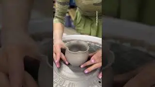 Failed camo marbling with three different clays #ceramics #pottery #aapi #artist #baobuns #dumplings