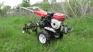 My easy walk-behind tractor. Soil milling.