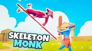 SKELETON MONK VS EVERY FACTION (CUSTOM) | TABS MODDED GAMEPLAY