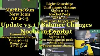 Update v5.1 | Balance Changes [Noobs in Combat]