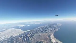 Private jet over SLC