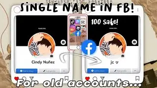 How to set single name in Facebook for Old Accounts // easy way & 100% Legit // rpw tutorials