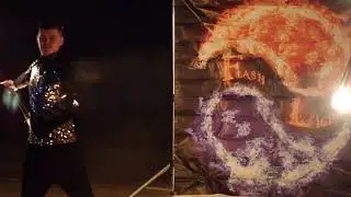 Dance fire show