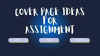 Front page designs for school project || Cover page ideas 💖