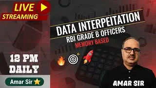 RBI Grade B Officer 2025 | Data Interpretation Memory Based  Amar Sir | RBI Grade B Preparation 🚀 #2