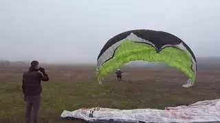 параплан в туман