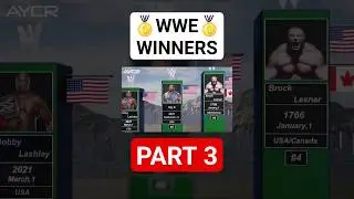 LAST WWE CHAMPIONSHIP WINNERS #johncena #randyorton #theundertaker #romanreigns #wrestlemania #wwe