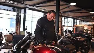 Our first Laguna Triumph Maidstone customer collects his bike!