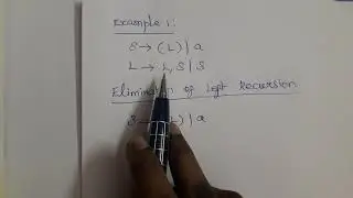 Compiler Design: Elimination of Left Recursion