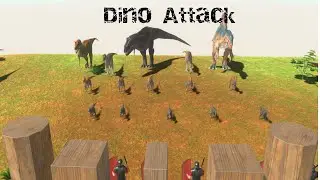 Dinosaurs vs Humans |Animal Revolt Battle Simulator