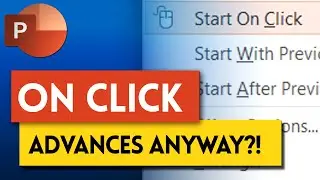 PowerPoint problem - Animations play automatically, not waiting for mouse click