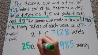 Writing Systems of Equations Tutorial