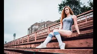 Sport girls. Фотосессия на стадионе