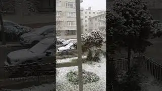 Snow falling 21st of March Ankara#amazing #Ankara #turkey