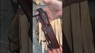 Orpheus LeatherCraft Custom Mora Garberg Sheath - 🇬🇷 #edcknife #knifeskills #handmade de