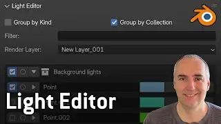 Cool Blender extension to get total control over your lights, light groups and light links.
