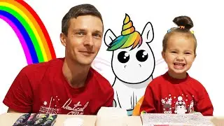 АЛИСА и ПАПА делают единорогов. Нашли драгоценности.