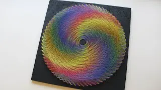 rainbow string art timelapse