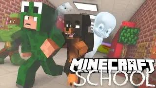 Minecraft School - THE SCHOOL IS HAUNTED! w/ Little Lizard