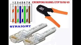cara crimping kabel lan  rj 45 mode straight