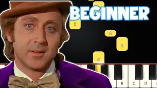 Pure Imagination - Willy Wonka's | Beginner Piano Tutorial | Easy Piano