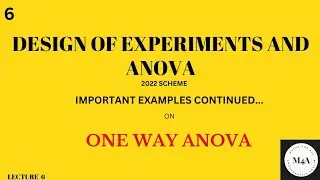Important Example on Anova#2022scheme#ModelQuestionPaper#BMATS301#Design of Experiments and Anova