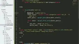 How to Edit and Update Categories in PHP | Complete CMS in php