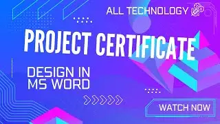 Project certificate design in ms woord 2016 video 88