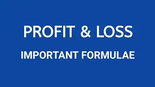 Profit and Loss | Important formulae | Aptitude Boss