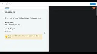 sololearn project - 6 | longest word | khushi ozha