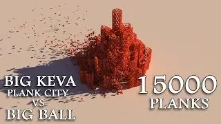 Complex Planks City (Part 1 Big Ball) - 3DSMAX # over 15000 planks [1080p]